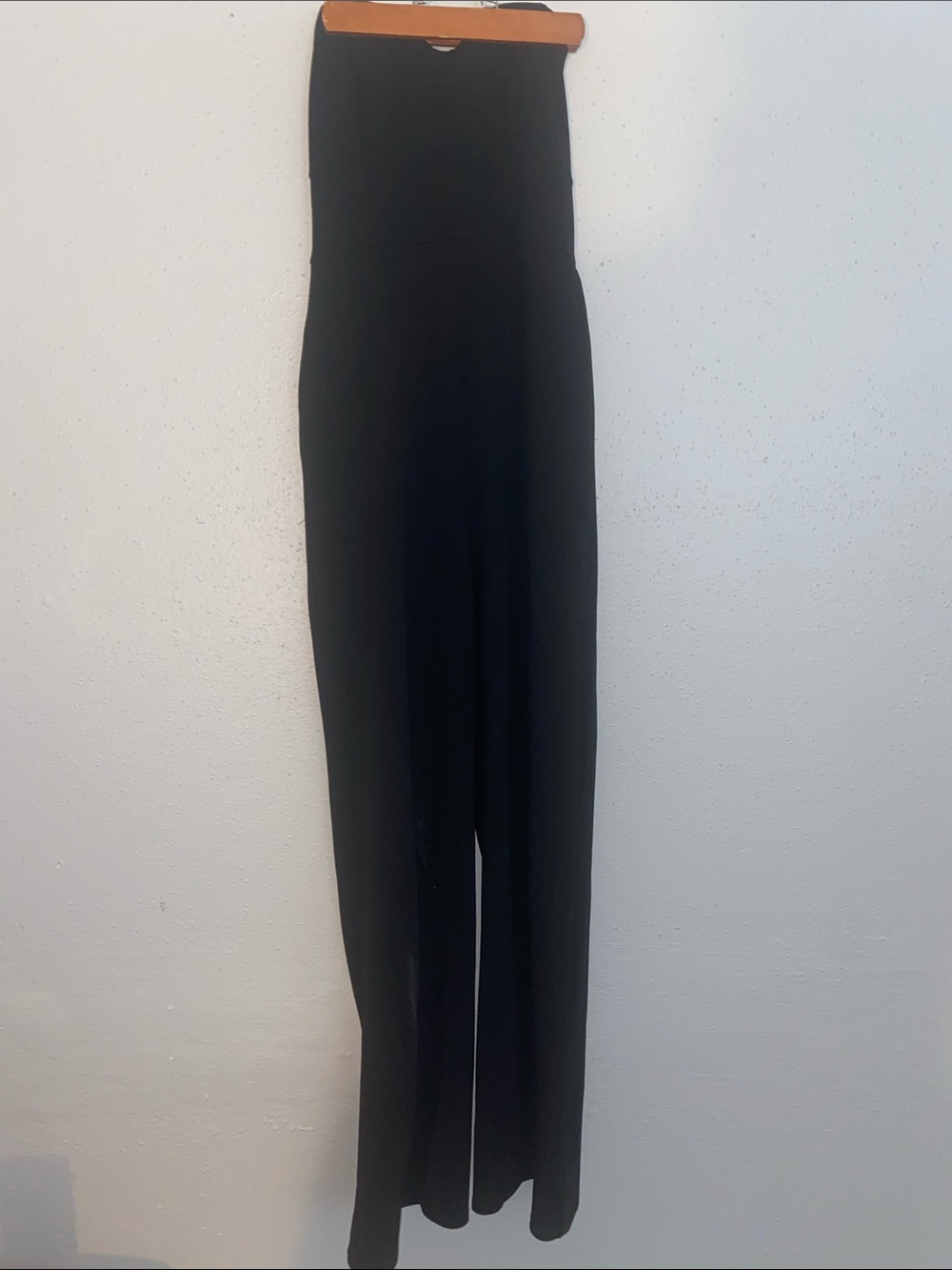 Crystal Sky Strapless High-Waist Wide-Leg Jumpsuit - Black